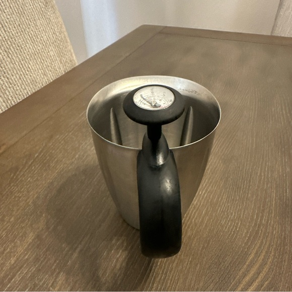 Starbucks Coffee Milk Frothing 16oz Steel Creamer‎ Steam Pitcher Cup Temp Gauge - Picture 4 of 6